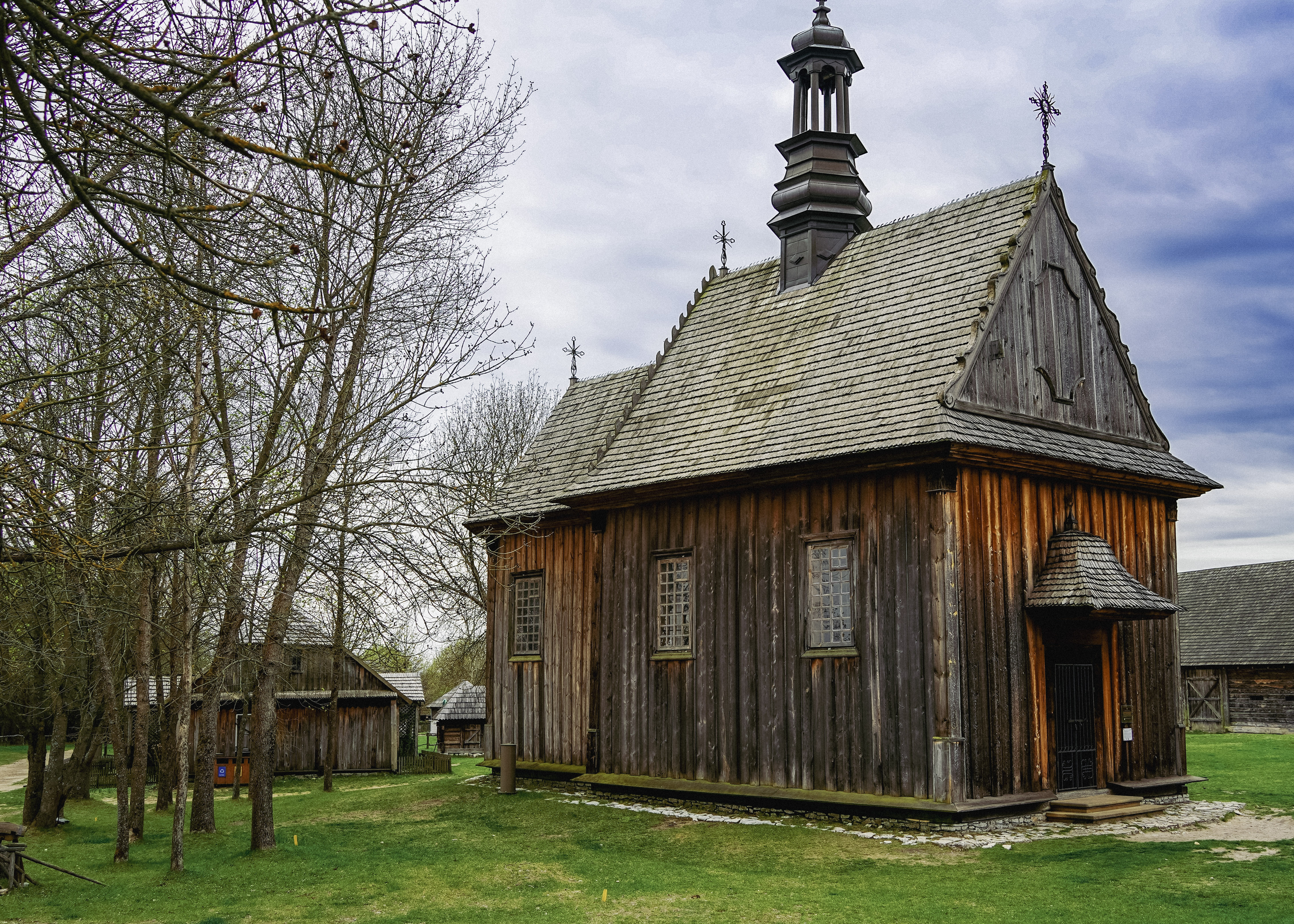 Traditional wooden church in Tokarnia