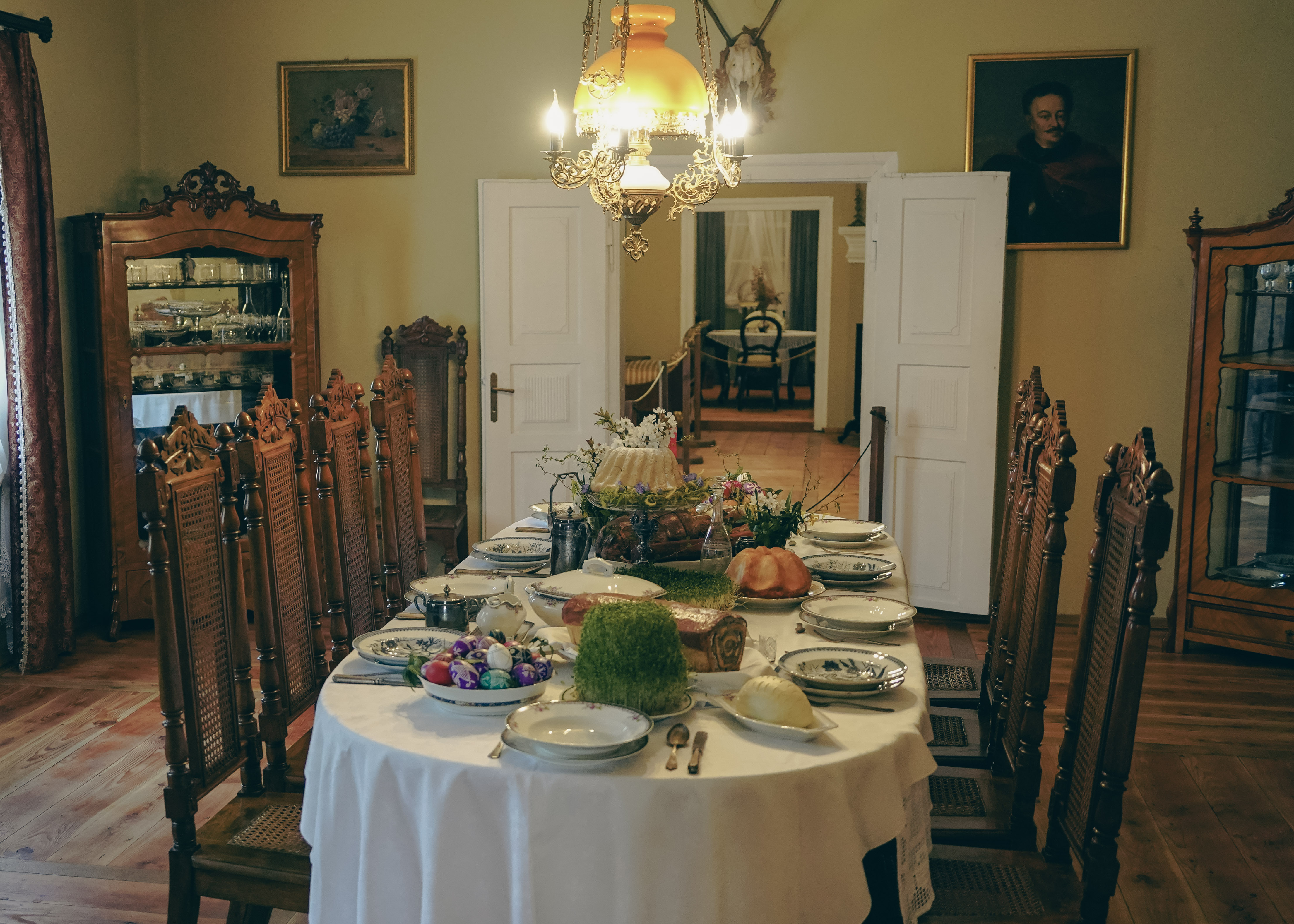 Peasant cottage interior