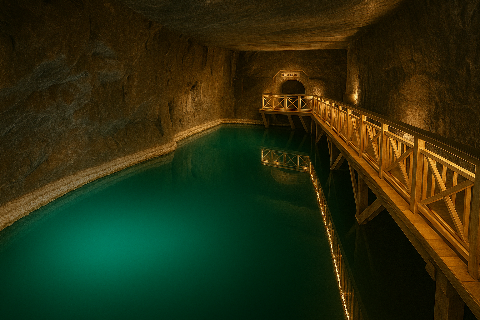 Salt mine corridors